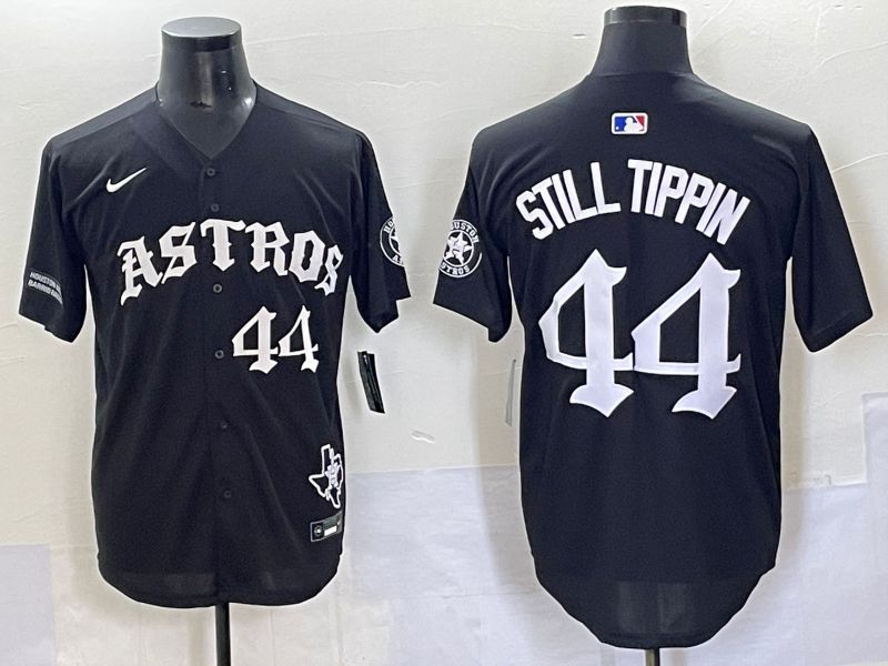 Men 2025 Houston Astros #44 Still Tippin Black Seven generations Joint Name Nike MLB Jersey style 9->houston astros->MLB Jersey